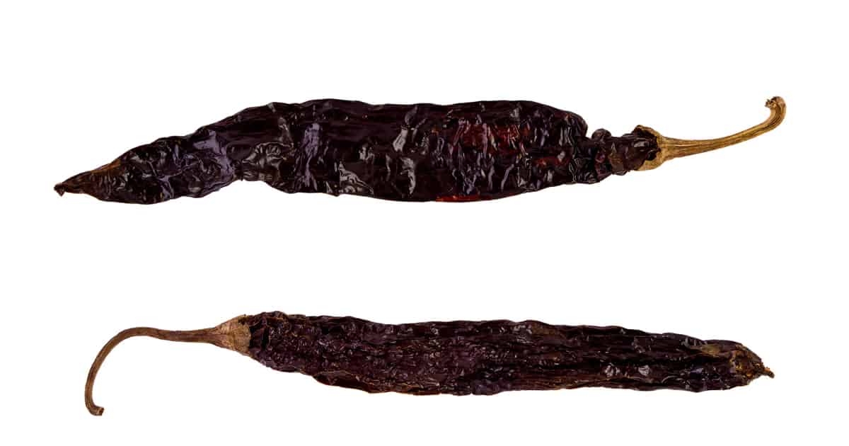 Dried chilaca peppers