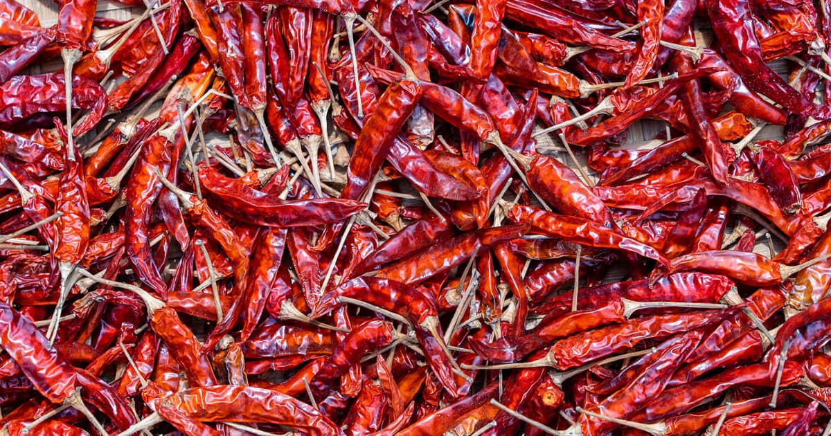Dried Cayenne chilies