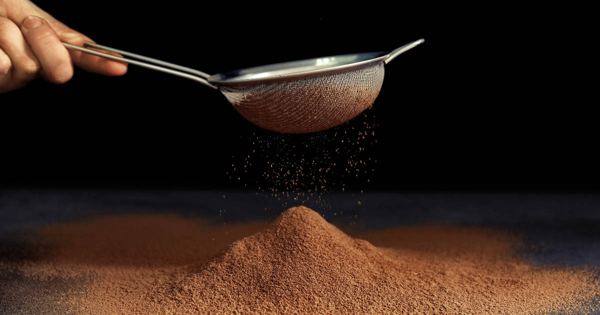 Sift the Cacao Powder